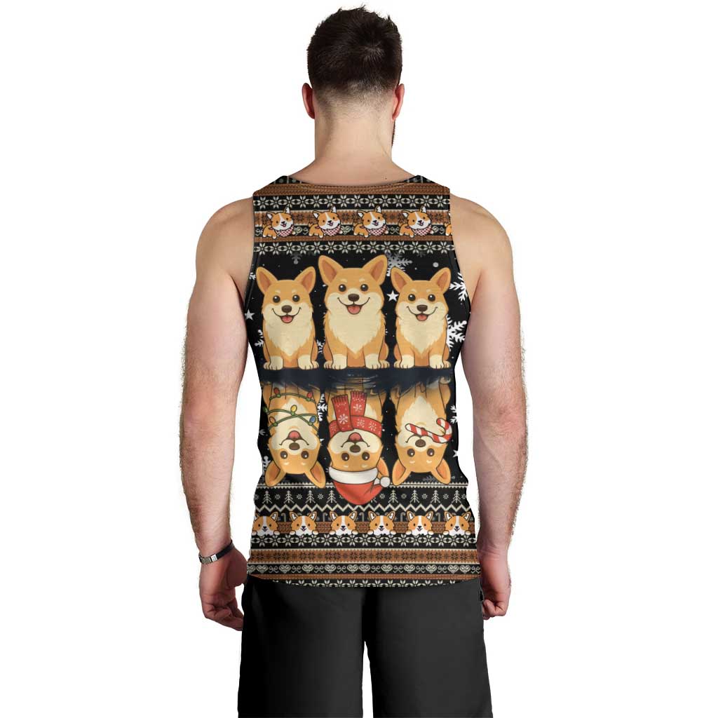 Pembroke Welsh Corgi Dog Christmas Men Tank Top Xmas Holiday Patterns - Wonder Print Shop