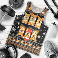 Pembroke Welsh Corgi Dog Christmas Men Tank Top Xmas Holiday Patterns - Wonder Print Shop