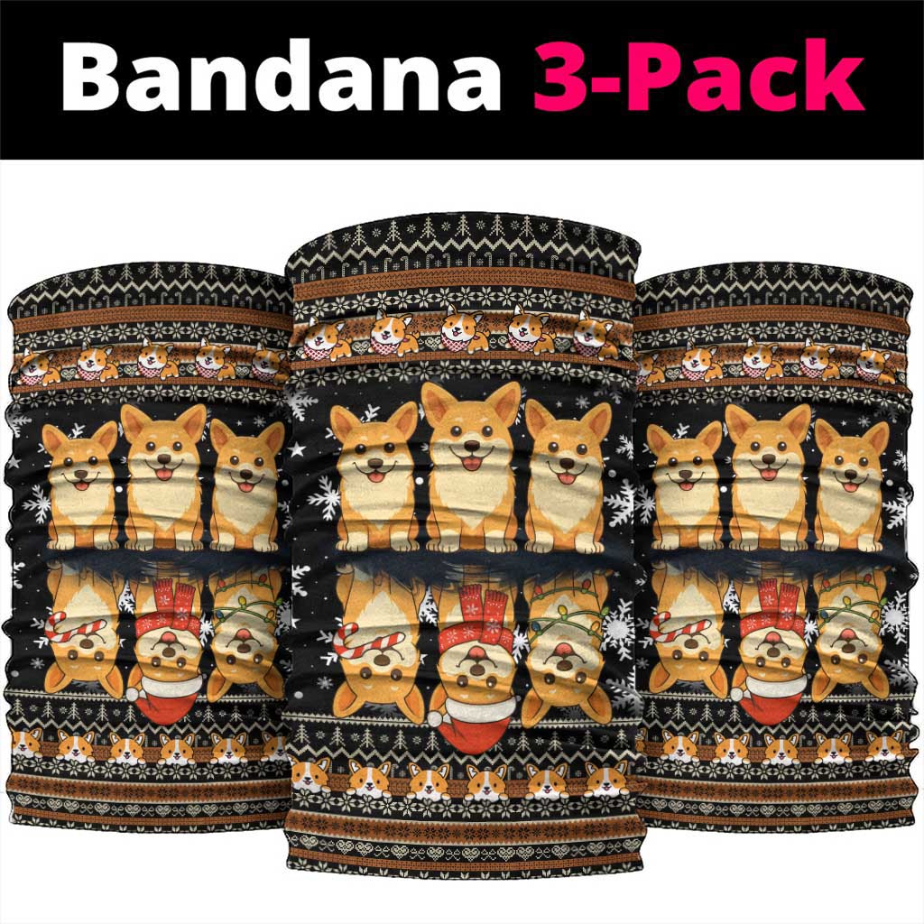 Pembroke Welsh Corgi Dog Christmas Neck Gaiter Xmas Holiday Patterns - Wonder Print Shop