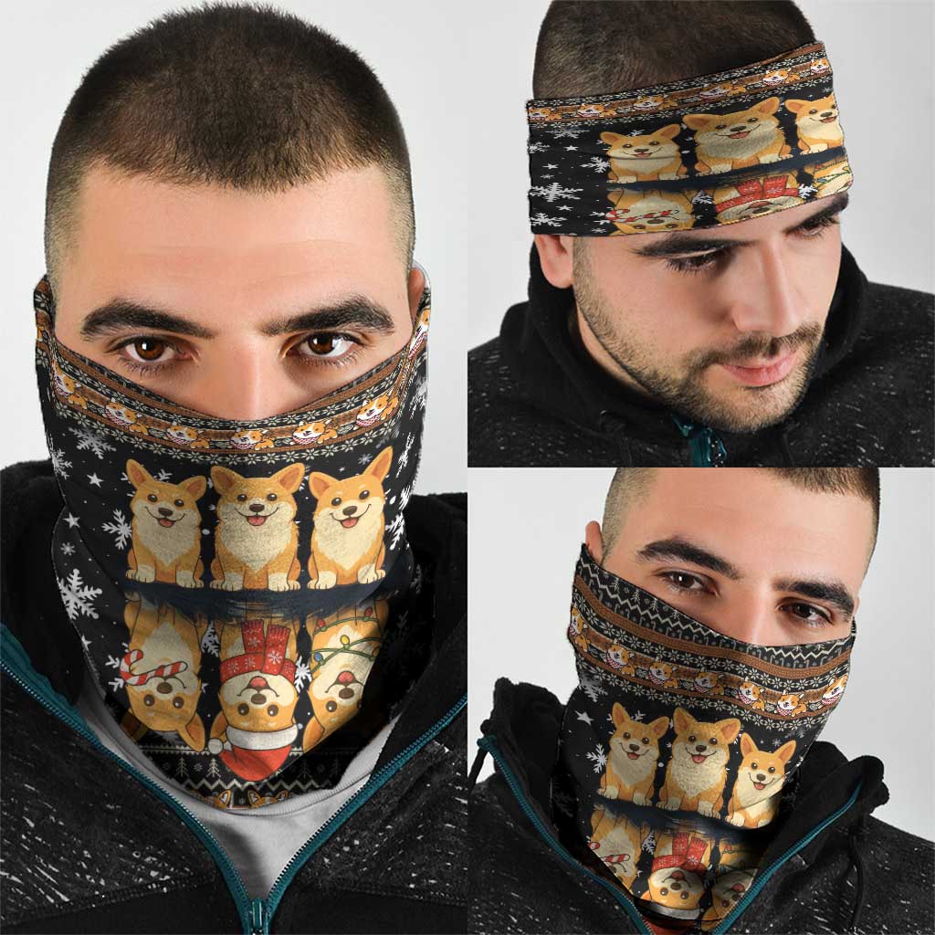 Pembroke Welsh Corgi Dog Christmas Neck Gaiter Xmas Holiday Patterns - Wonder Print Shop
