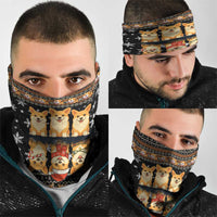 Pembroke Welsh Corgi Dog Christmas Neck Gaiter Xmas Holiday Patterns - Wonder Print Shop