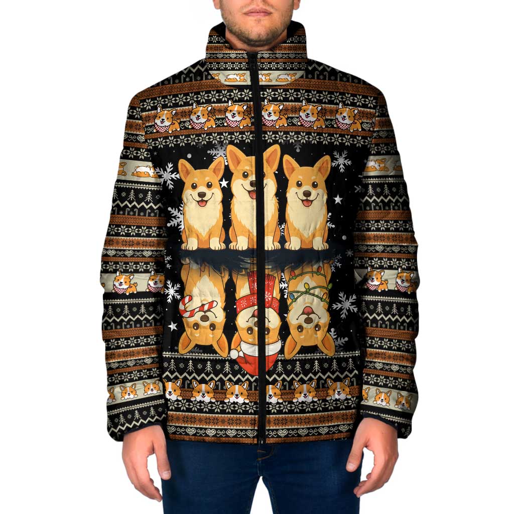 Pembroke Welsh Corgi Dog Christmas Padded Jacket Xmas Holiday Patterns - Wonder Print Shop