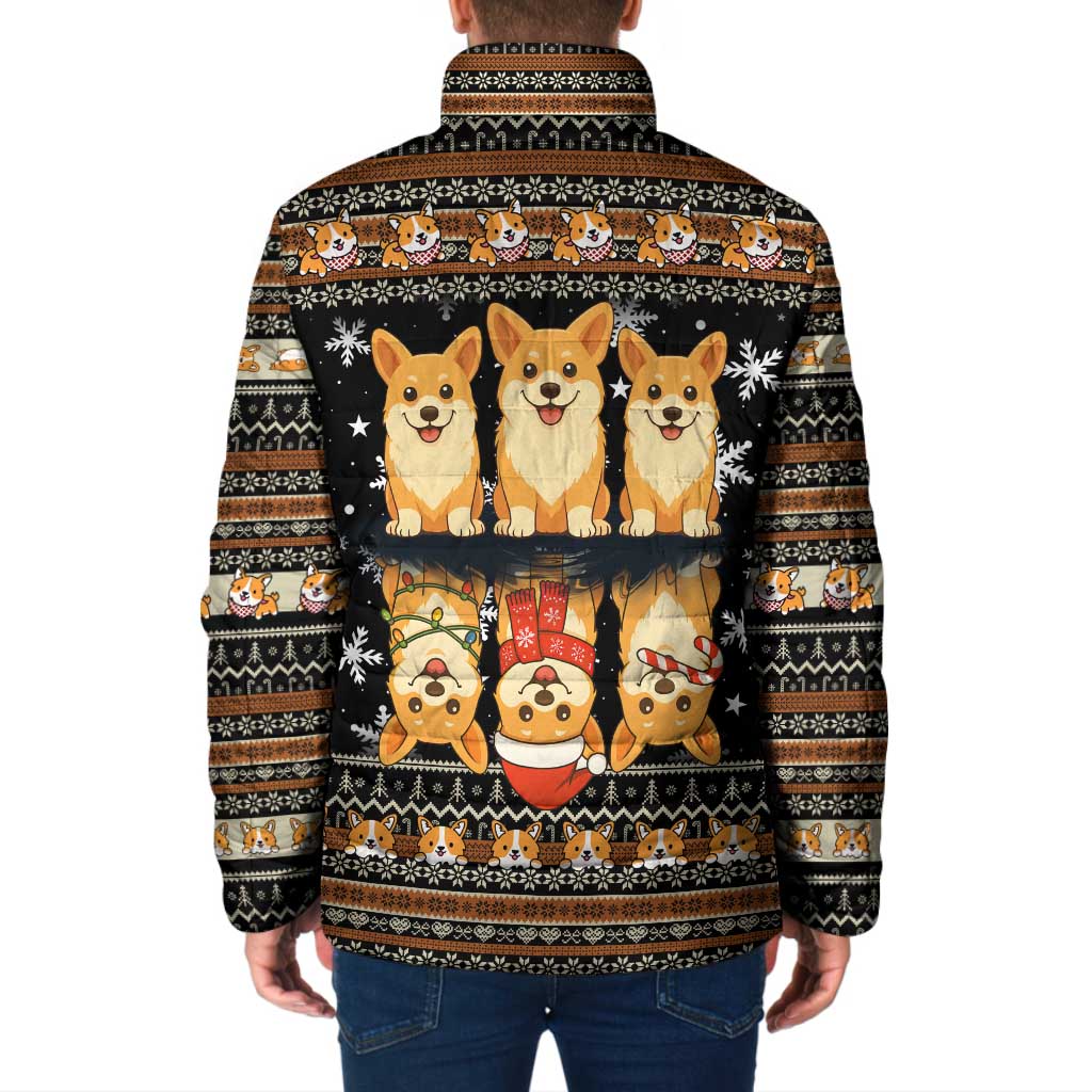 Pembroke Welsh Corgi Dog Christmas Padded Jacket Xmas Holiday Patterns - Wonder Print Shop