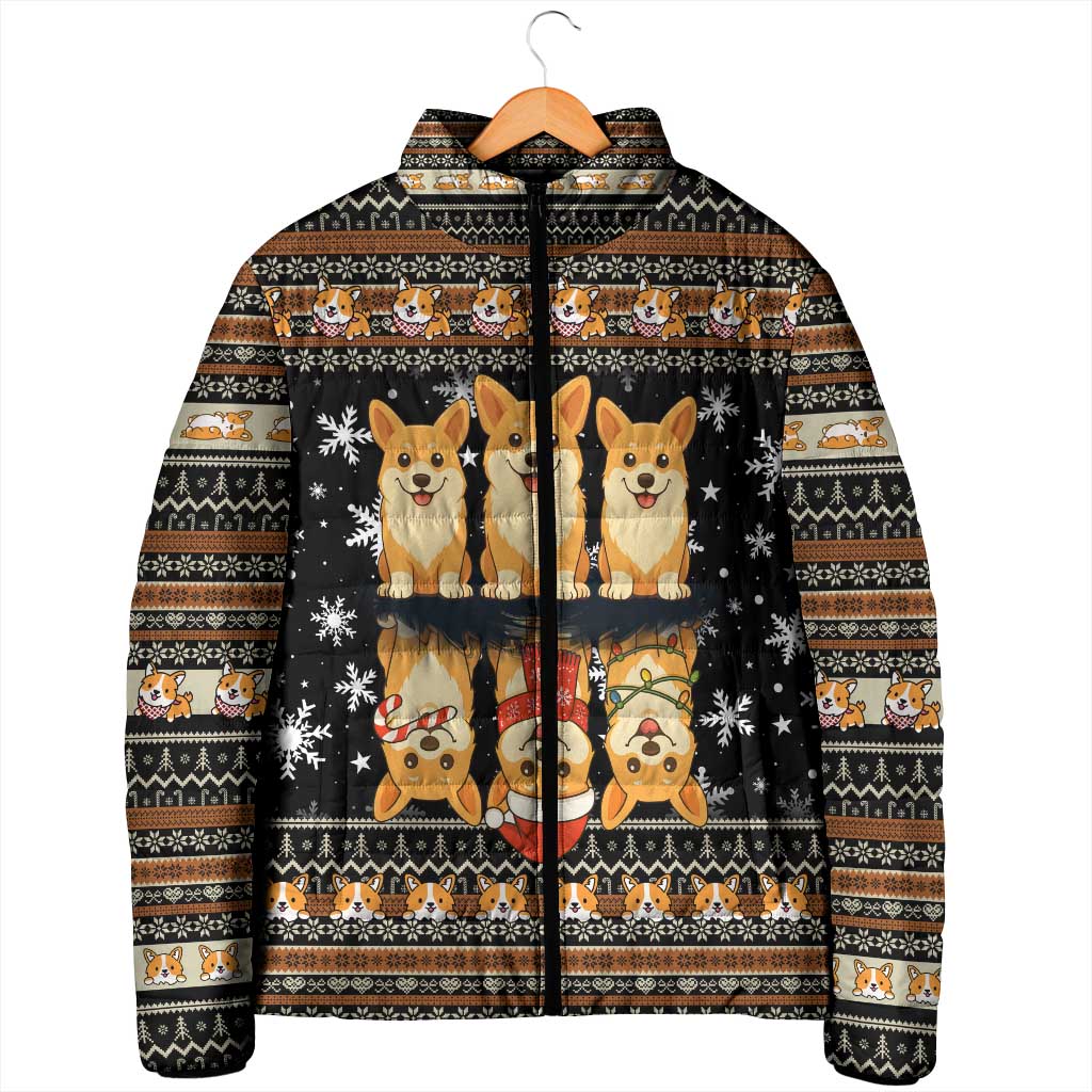 Pembroke Welsh Corgi Dog Christmas Padded Jacket Xmas Holiday Patterns - Wonder Print Shop