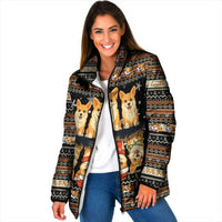 Pembroke Welsh Corgi Dog Christmas Padded Jacket Xmas Holiday Patterns - Wonder Print Shop
