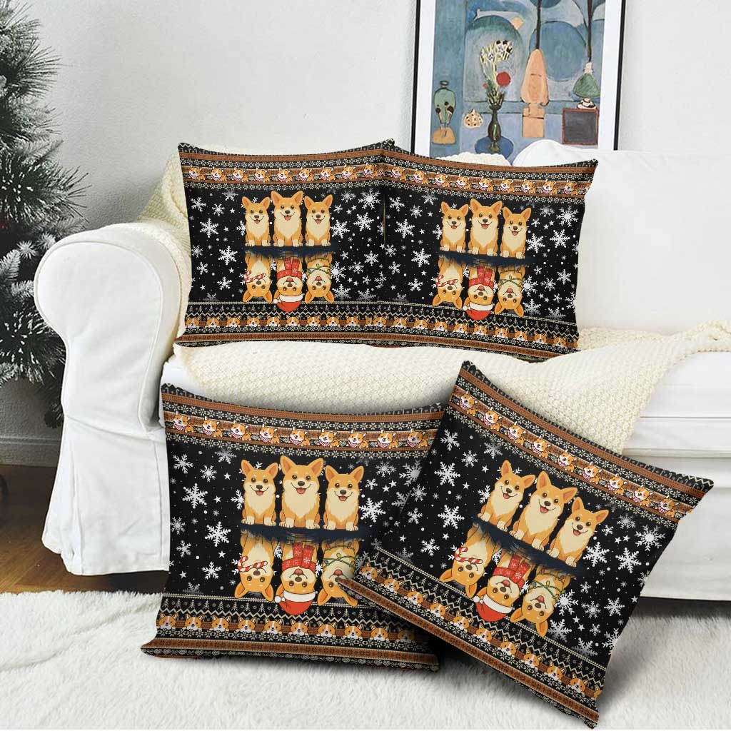 Pembroke Welsh Corgi Dog Christmas Pillow Cover Xmas Holiday Patterns - Wonder Print Shop
