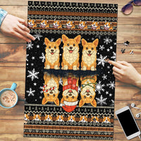 Pembroke Welsh Corgi Dog Christmas Puzzle Xmas Holiday Patterns - Wonder Print Shop
