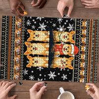 Pembroke Welsh Corgi Dog Christmas Puzzle Xmas Holiday Patterns - Wonder Print Shop