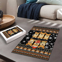 Pembroke Welsh Corgi Dog Christmas Puzzle Xmas Holiday Patterns - Wonder Print Shop