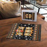 Pembroke Welsh Corgi Dog Christmas Puzzle Xmas Holiday Patterns - Wonder Print Shop