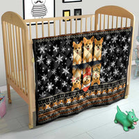 Pembroke Welsh Corgi Dog Christmas Quilt Xmas Holiday Patterns - Wonder Print Shop