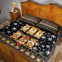 Pembroke Welsh Corgi Dog Christmas Quilt Bed Set Xmas Holiday Patterns - Wonder Print Shop