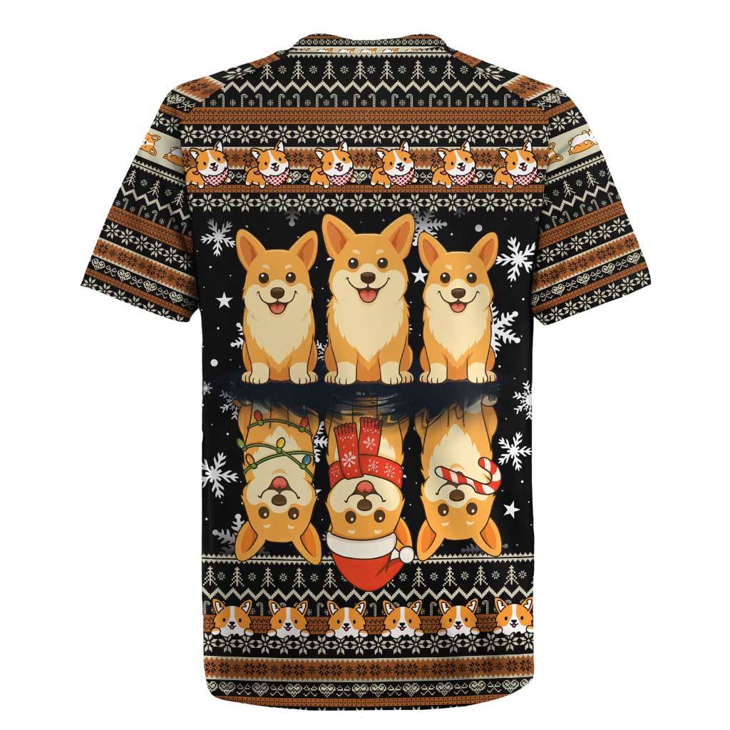 Pembroke Welsh Corgi Dog Christmas Rugby Jersey Xmas Holiday Patterns - Wonder Print Shop