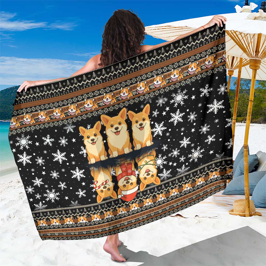 Pembroke Welsh Corgi Dog Christmas Sarong Xmas Holiday Patterns - Wonder Print Shop