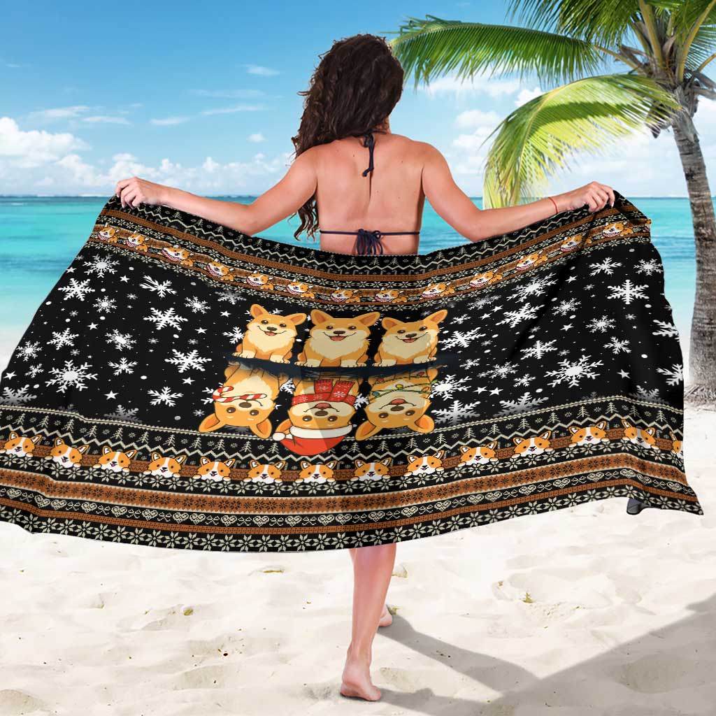 Pembroke Welsh Corgi Dog Christmas Sarong Xmas Holiday Patterns - Wonder Print Shop