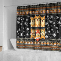 Pembroke Welsh Corgi Dog Christmas Shower Curtain Xmas Holiday Patterns - Wonder Print Shop