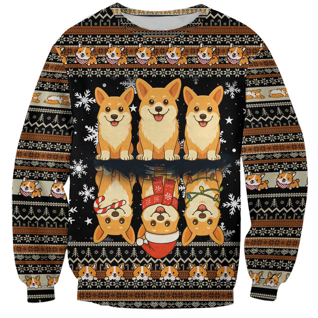 Pembroke Welsh Corgi Dog Christmas Sweatshirt Xmas Holiday Patterns - Wonder Print Shop