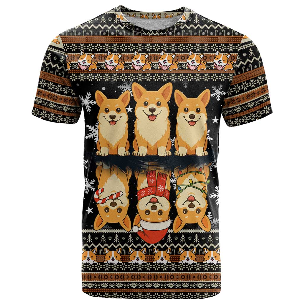Pembroke Welsh Corgi Dog Christmas T Shirt Xmas Holiday Patterns - Wonder Print Shop