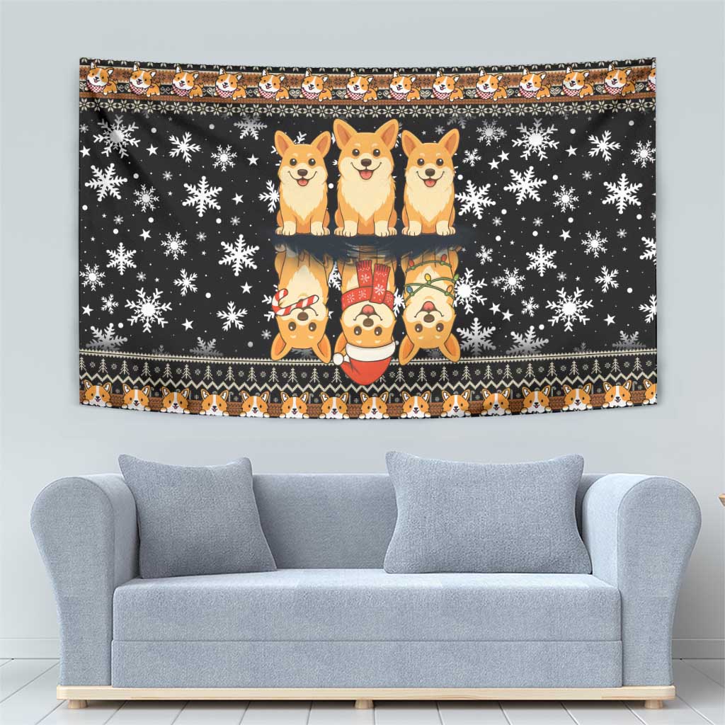 Pembroke Welsh Corgi Dog Christmas Tapestry Xmas Holiday Patterns - Wonder Print Shop