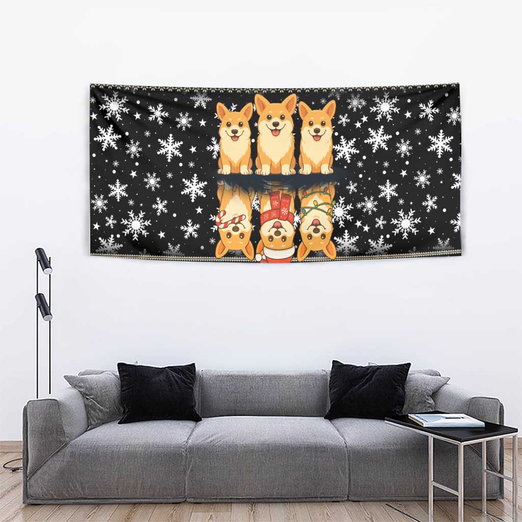 Pembroke Welsh Corgi Dog Christmas Tapestry Xmas Holiday Patterns - Wonder Print Shop