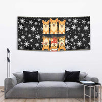 Pembroke Welsh Corgi Dog Christmas Tapestry Xmas Holiday Patterns - Wonder Print Shop