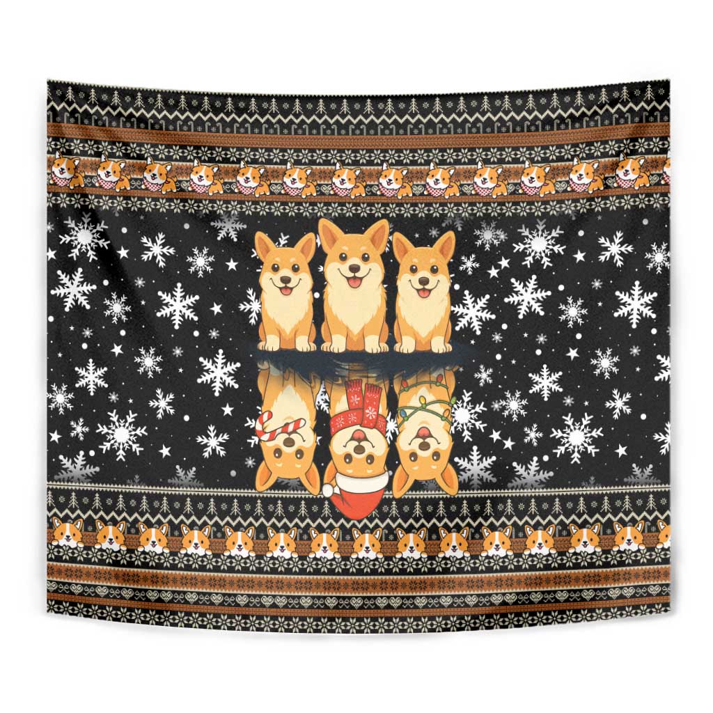 Pembroke Welsh Corgi Dog Christmas Tapestry Xmas Holiday Patterns - Wonder Print Shop