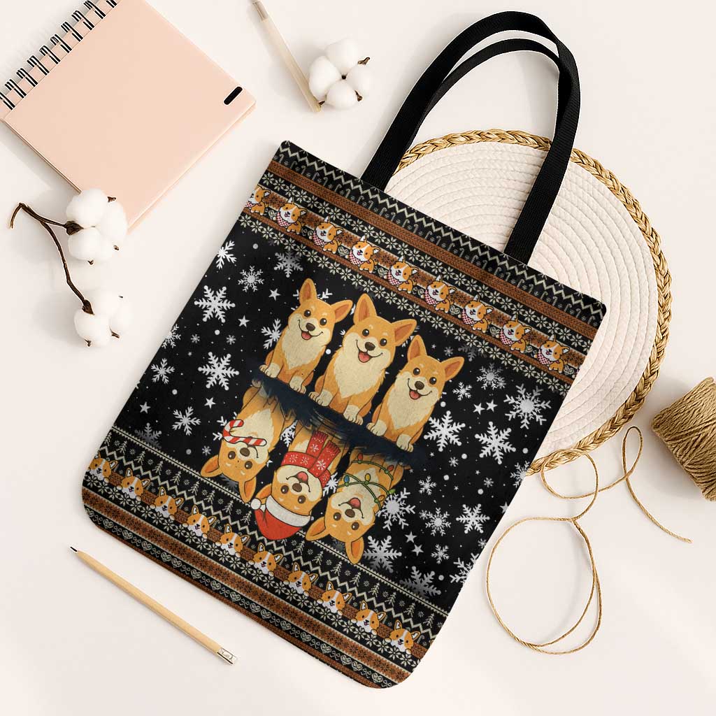 Pembroke Welsh Corgi Dog Christmas Tote Bag Xmas Holiday Patterns - Wonder Print Shop