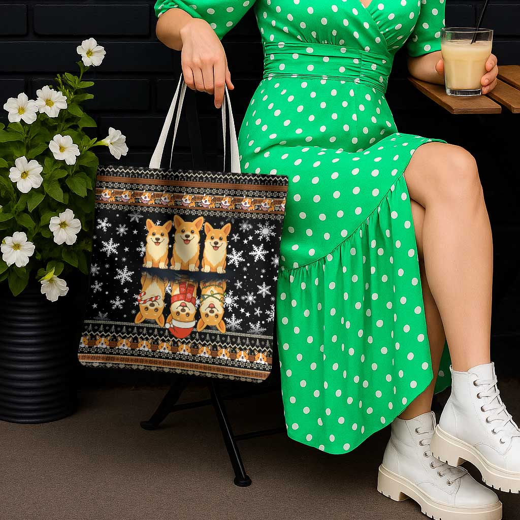 Pembroke Welsh Corgi Dog Christmas Tote Bag Xmas Holiday Patterns - Wonder Print Shop