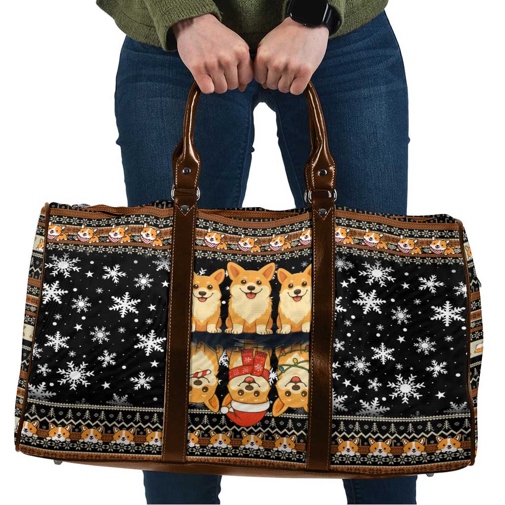 Pembroke Welsh Corgi Dog Christmas Travel Bag Xmas Holiday Patterns - Wonder Print Shop