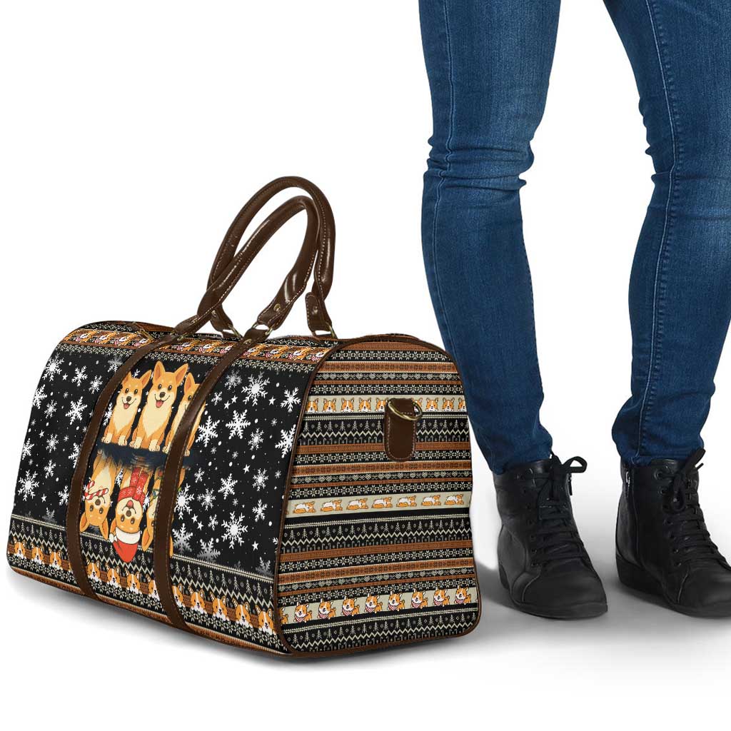 Pembroke Welsh Corgi Dog Christmas Travel Bag Xmas Holiday Patterns - Wonder Print Shop