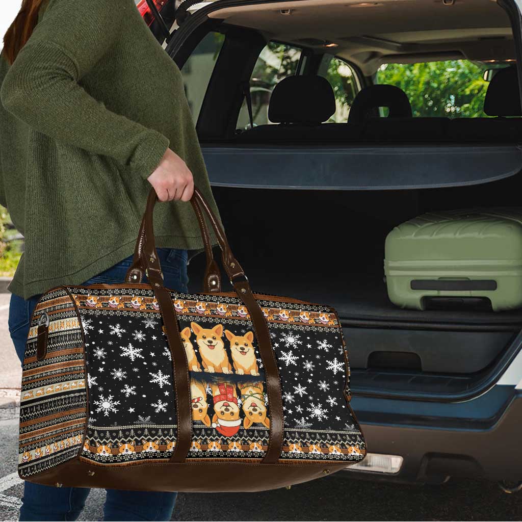 Pembroke Welsh Corgi Dog Christmas Travel Bag Xmas Holiday Patterns - Wonder Print Shop