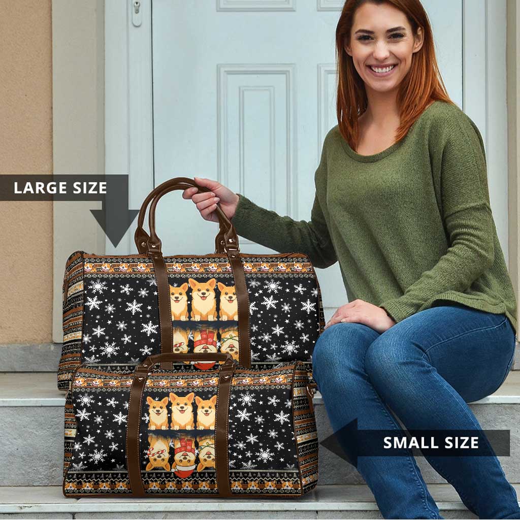 Pembroke Welsh Corgi Dog Christmas Travel Bag Xmas Holiday Patterns - Wonder Print Shop