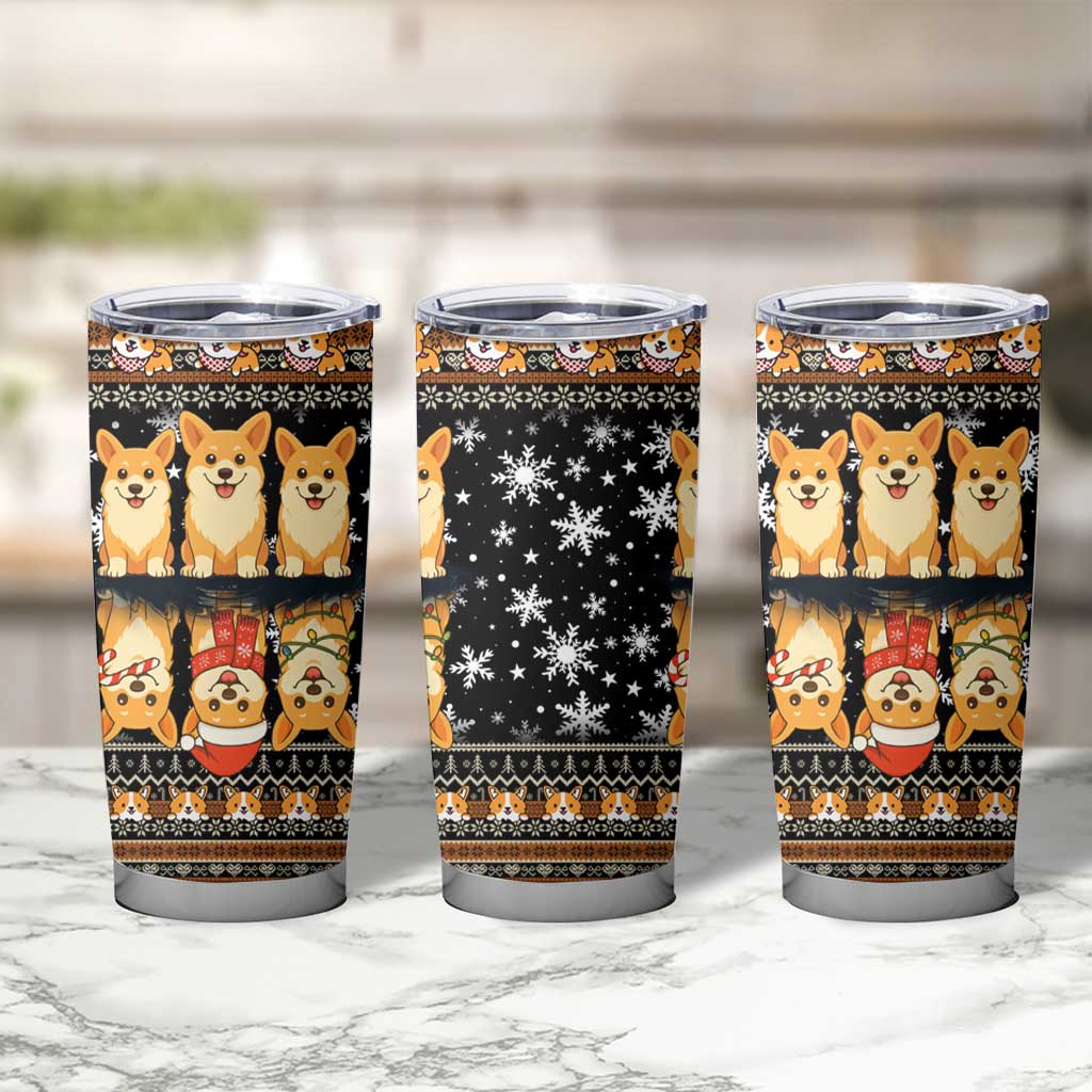 Pembroke Welsh Corgi Dog Christmas Tumbler Cup Xmas Holiday Patterns - Wonder Print Shop