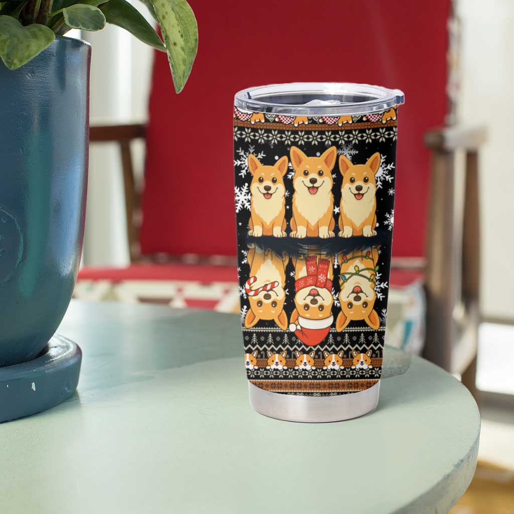 Pembroke Welsh Corgi Dog Christmas Tumbler Cup Xmas Holiday Patterns - Wonder Print Shop