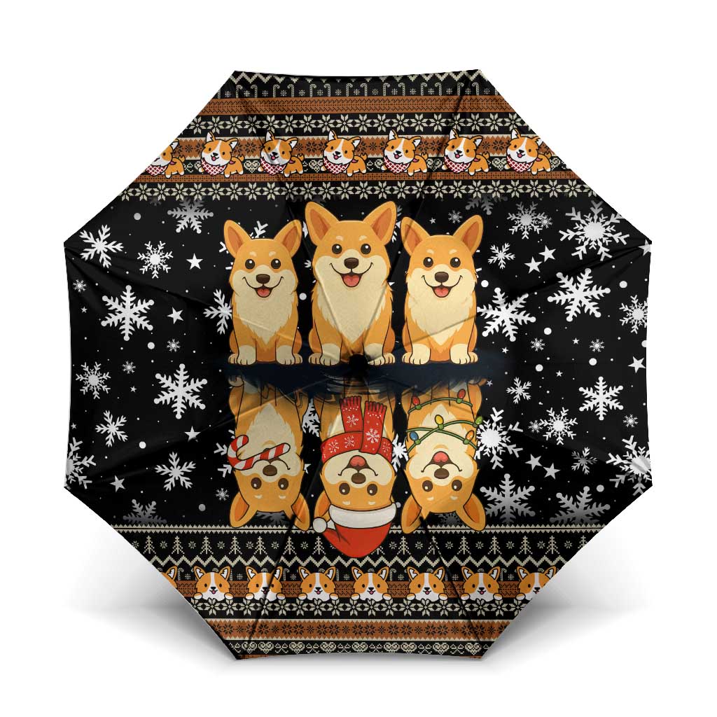 Pembroke Welsh Corgi Dog Christmas Umbrella Xmas Holiday Patterns - Wonder Print Shop