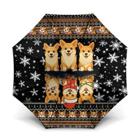 Pembroke Welsh Corgi Dog Christmas Umbrella Xmas Holiday Patterns - Wonder Print Shop