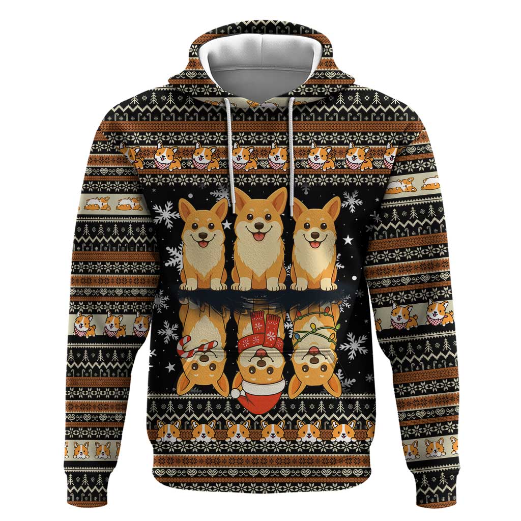 Pembroke Welsh Corgi Dog Christmas Zip Hoodie Xmas Holiday Patterns - Wonder Print Shop
