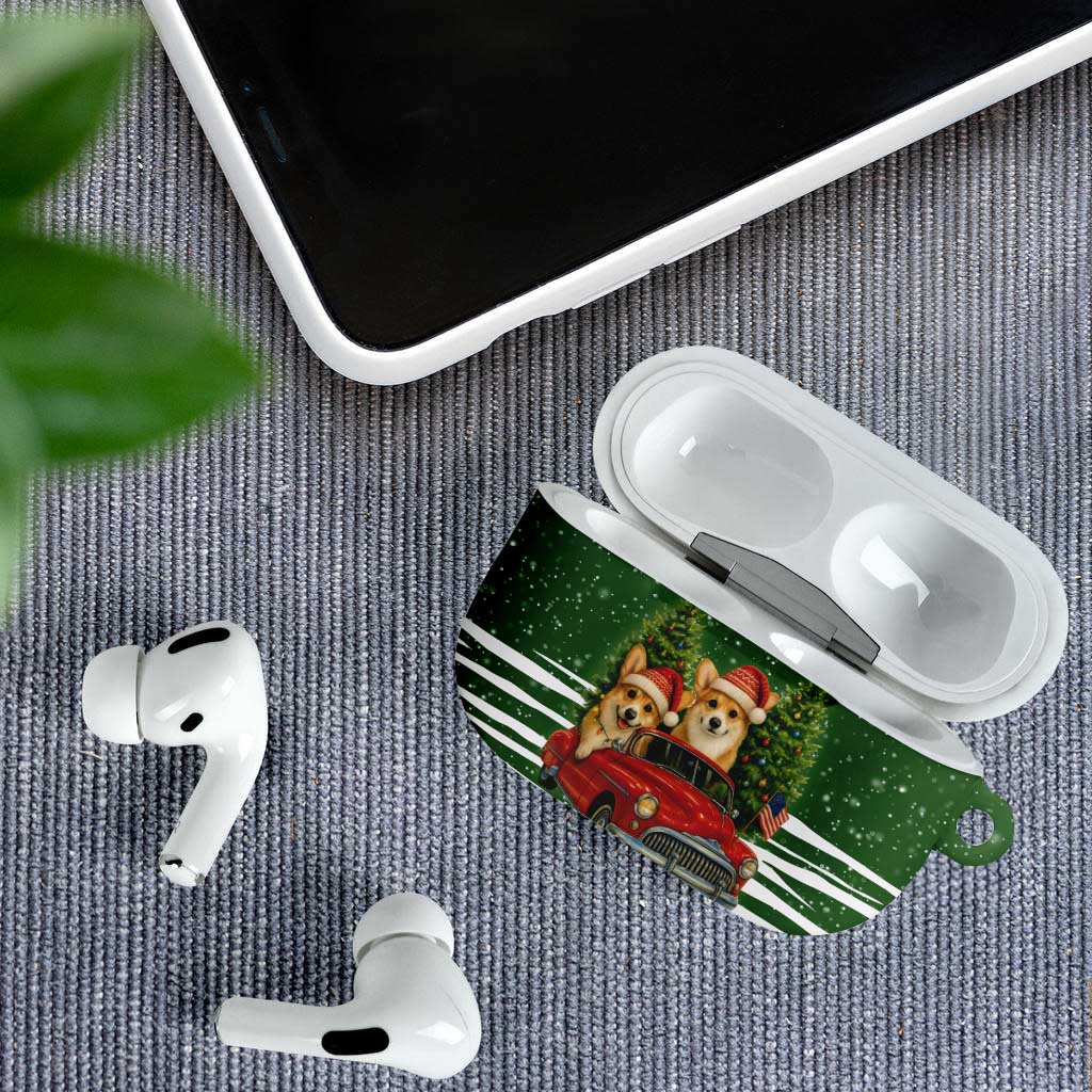 Pembroke Welsh Corgi Dog Xmas Christmas AirPods Case Xmas Holiday Patterns - Wonder Print Shop