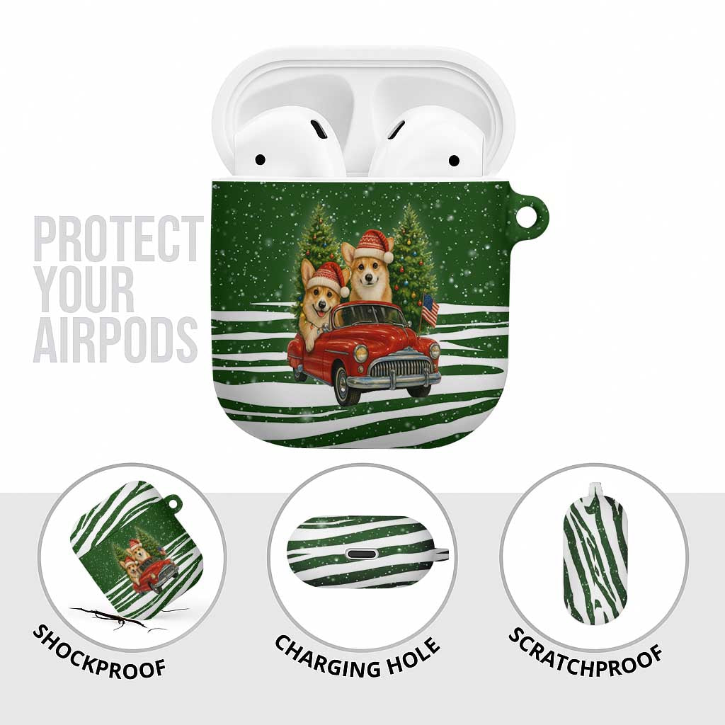 Pembroke Welsh Corgi Dog Xmas Christmas AirPods Case Xmas Holiday Patterns - Wonder Print Shop