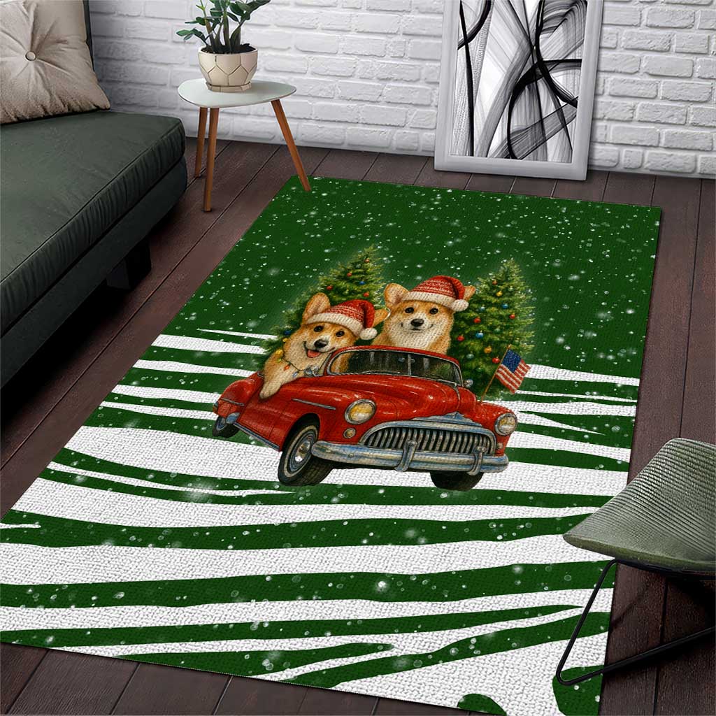 Pembroke Welsh Corgi Dog Xmas Christmas Area Rug Xmas Holiday Patterns - Wonder Print Shop
