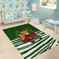 Pembroke Welsh Corgi Dog Xmas Christmas Area Rug Xmas Holiday Patterns - Wonder Print Shop