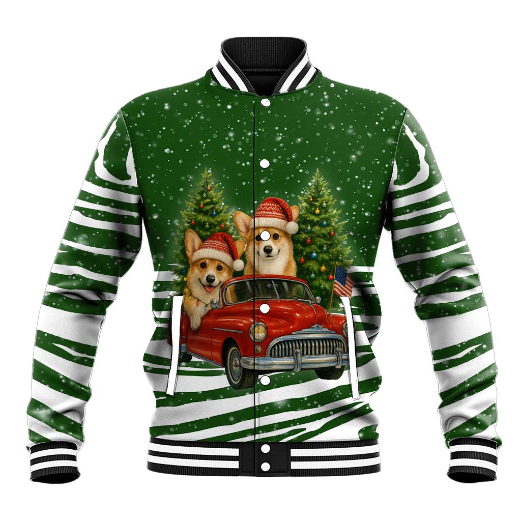 Pembroke Welsh Corgi Dog Xmas Christmas Baseball Jacket Xmas Holiday Patterns - Wonder Print Shop
