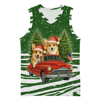 Pembroke Welsh Corgi Dog Xmas Christmas Basketball Jersey Xmas Holiday Patterns - Wonder Print Shop