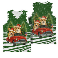 Pembroke Welsh Corgi Dog Xmas Christmas Basketball Jersey Xmas Holiday Patterns - Wonder Print Shop