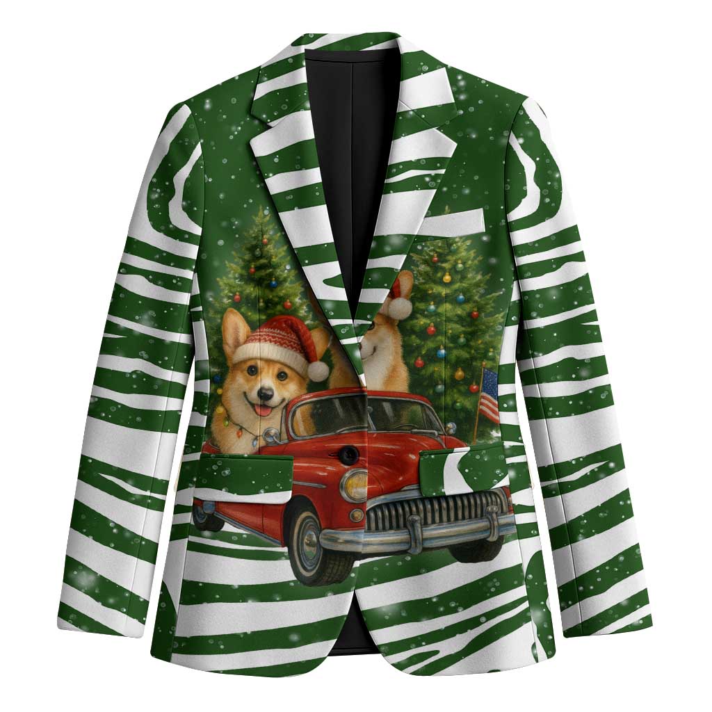 Pembroke Welsh Corgi Dog Xmas Christmas Blazer Xmas Holiday Patterns - Wonder Print Shop