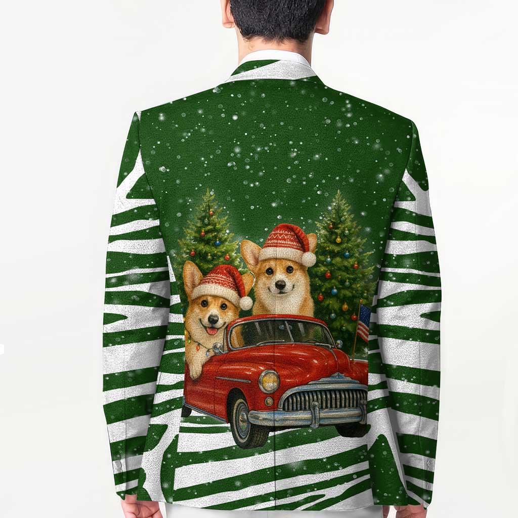Pembroke Welsh Corgi Dog Xmas Christmas Blazer Xmas Holiday Patterns - Wonder Print Shop
