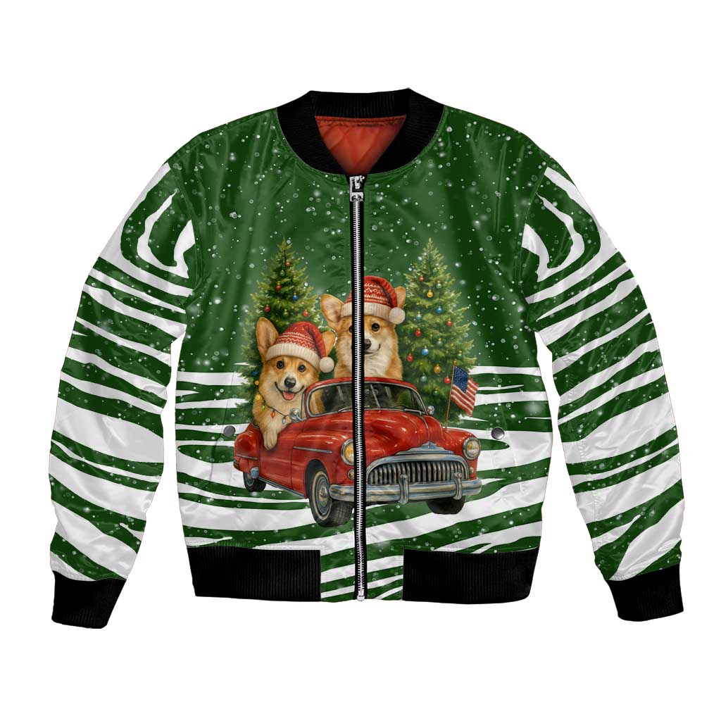 Pembroke Welsh Corgi Dog Xmas Christmas Bomber Jacket Xmas Holiday Patterns - Wonder Print Shop
