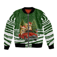 Pembroke Welsh Corgi Dog Xmas Christmas Bomber Jacket Xmas Holiday Patterns - Wonder Print Shop