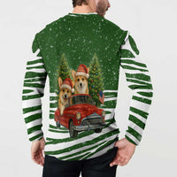 Pembroke Welsh Corgi Dog Xmas Christmas Button Sweatshirt Xmas Holiday Patterns - Wonder Print Shop