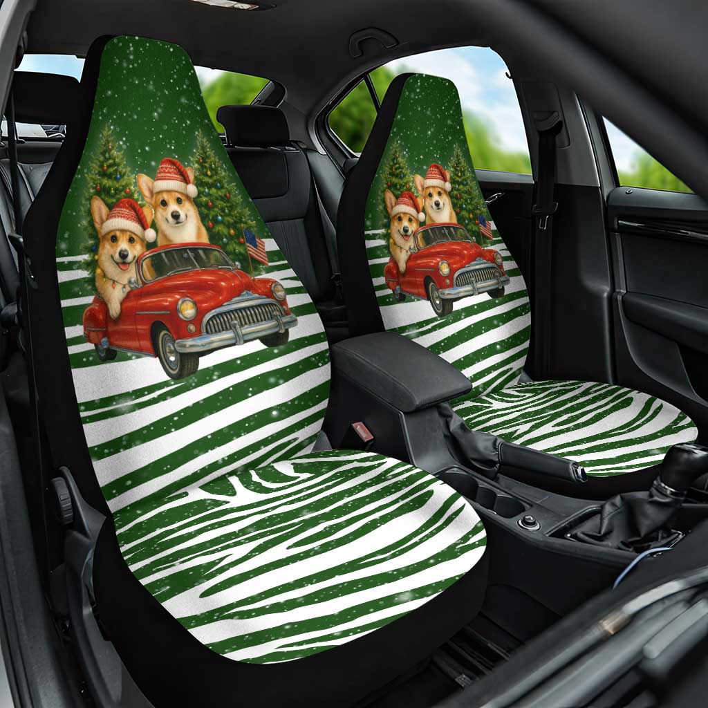 Pembroke Welsh Corgi Dog Xmas Christmas Car Seat Cover Xmas Holiday Patterns - Wonder Print Shop